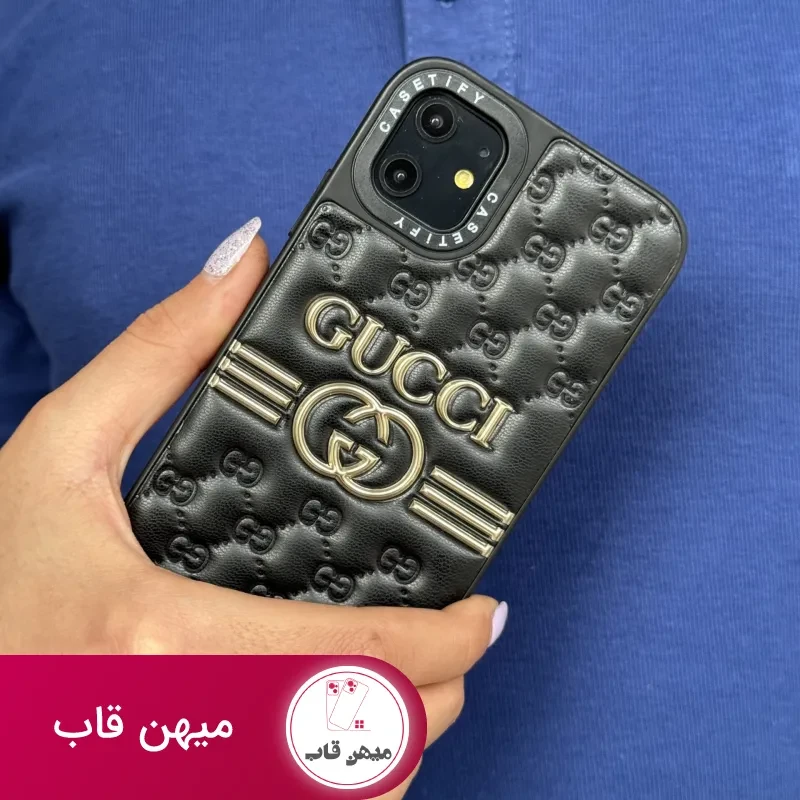 قاب موبایل سامسونگ گوچی بالشتی چرمی داغ