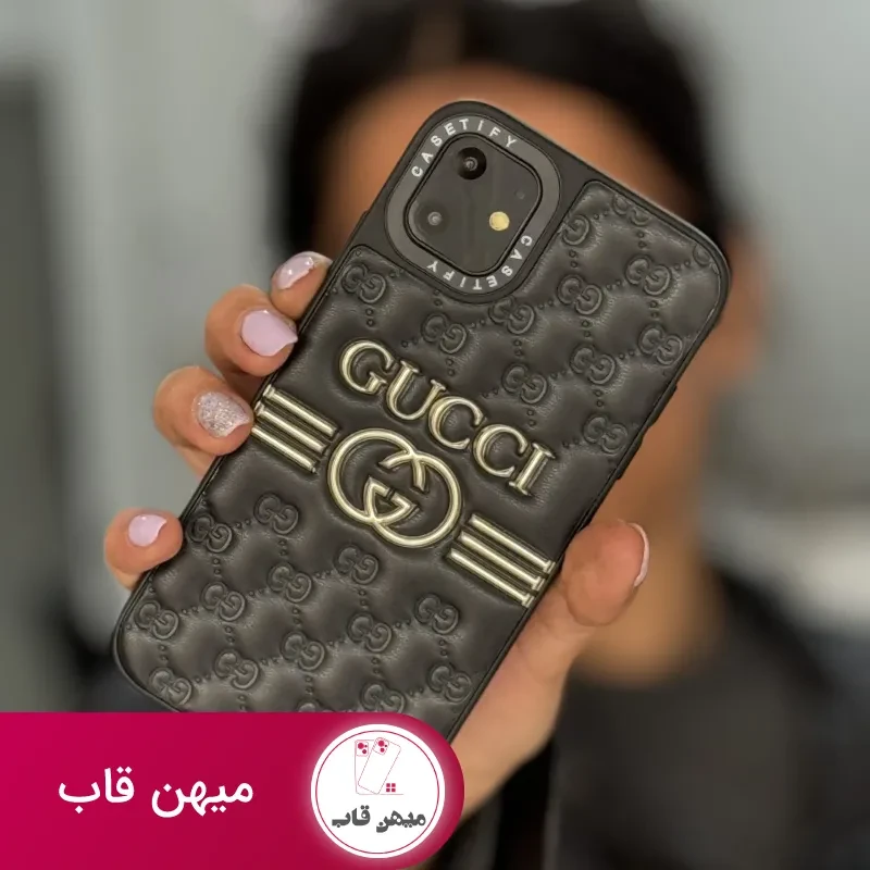 قاب موبایل سامسونگ گوچی بالشتی چرمی داغ