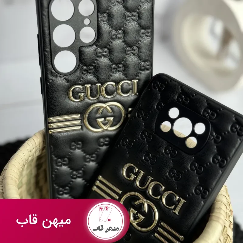 قاب موبایل سامسونگ گوچی بالشتی چرمی داغ