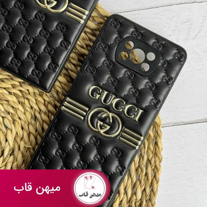 قاب موبایل سامسونگ گوچی بالشتی چرمی داغ