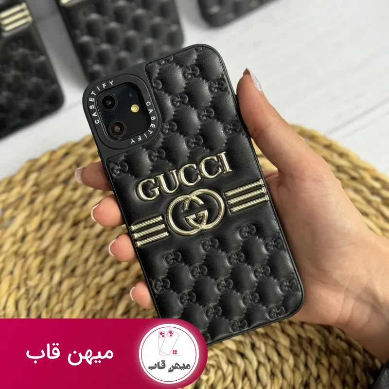 قاب موبایل سامسونگ گوچی بالشتی چرمی داغ