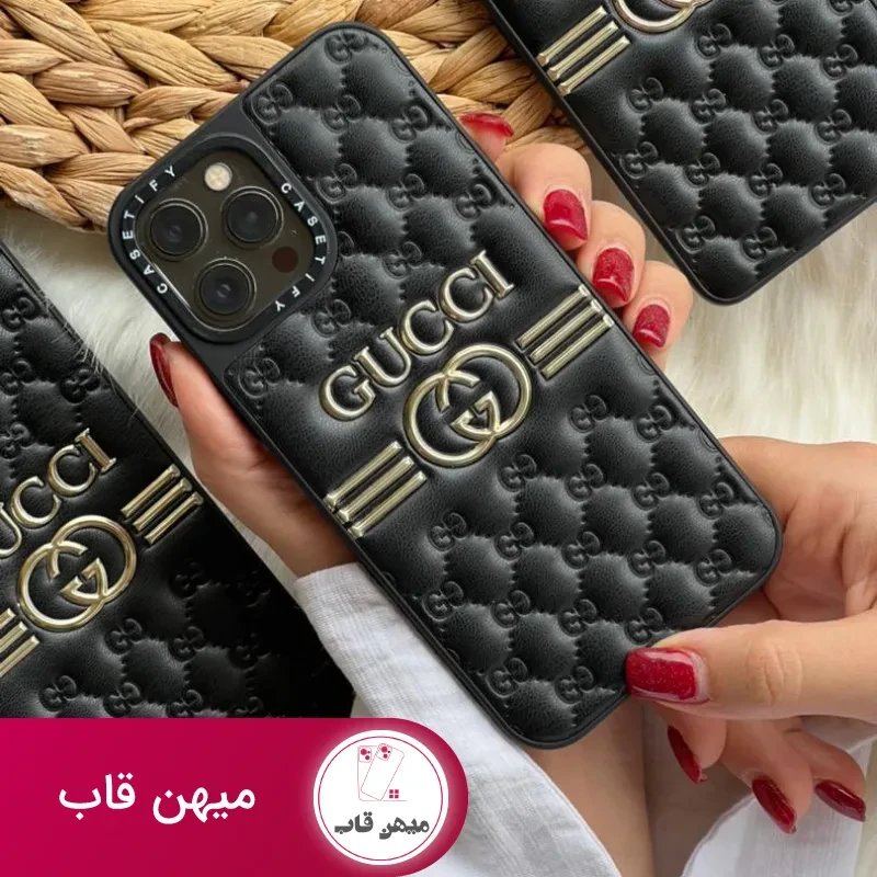 قاب موبایل سامسونگ گوچی بالشتی چرمی داغ