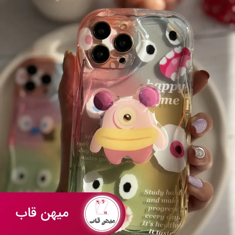 قاب موبایل آیفون هیولا پاستیلی هپی تایم + پاپسوکت