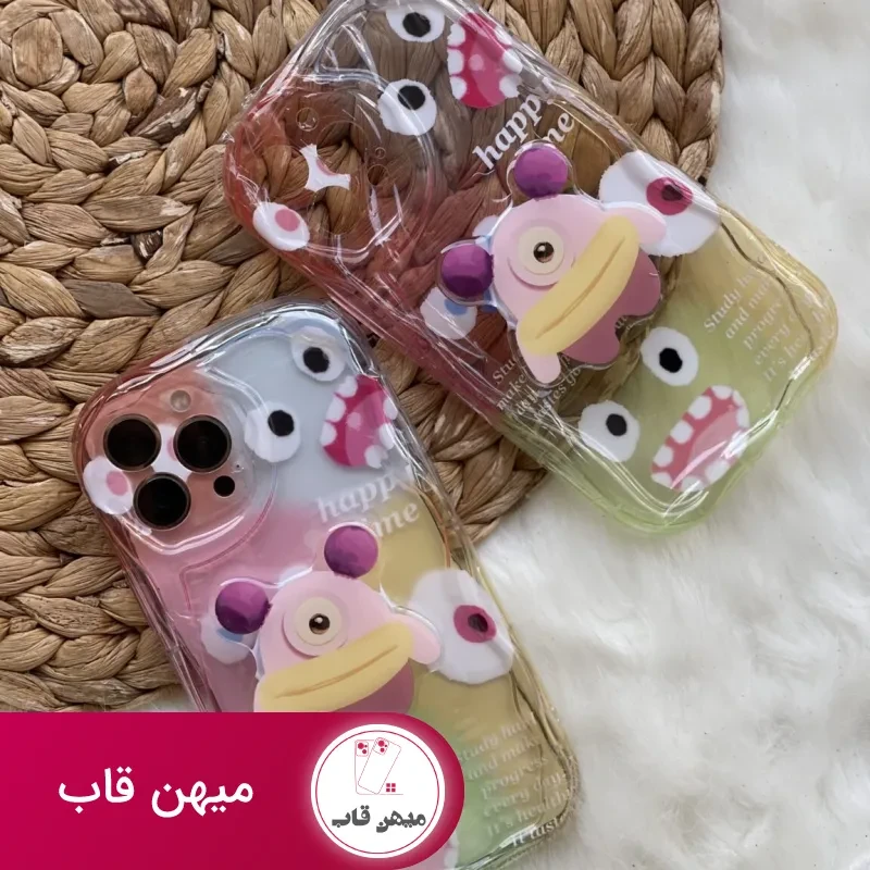 قاب موبایل آیفون هیولا پاستیلی هپی تایم + پاپسوکت