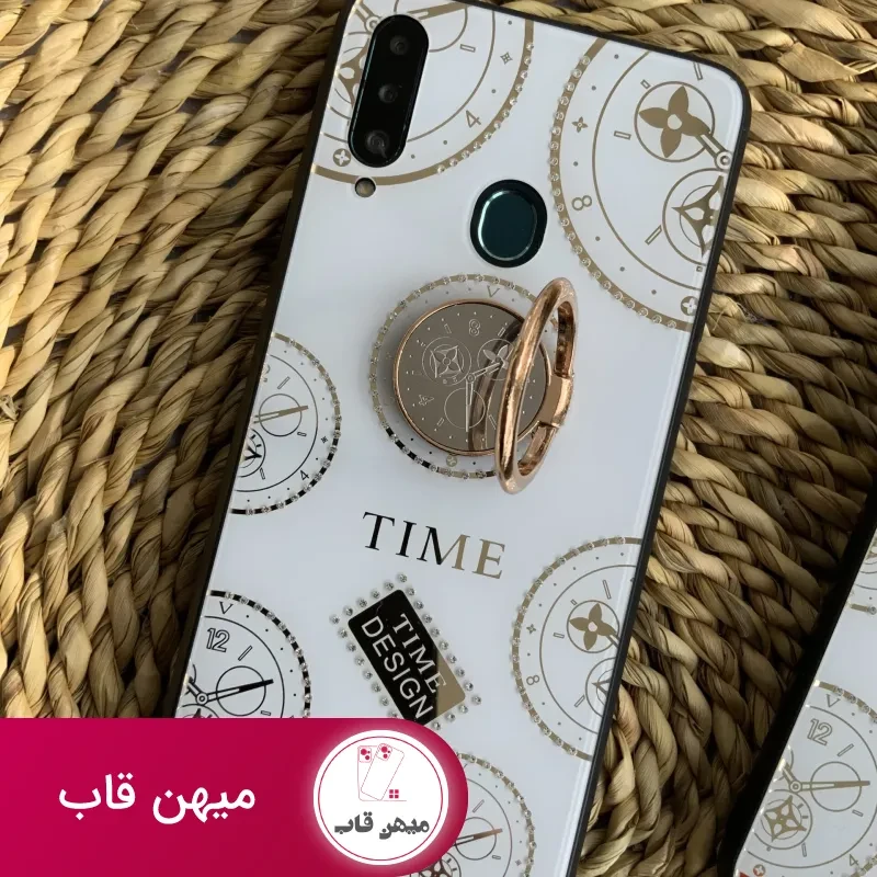قاب موبایل سامسونگ ساعت آیینه نگین دار