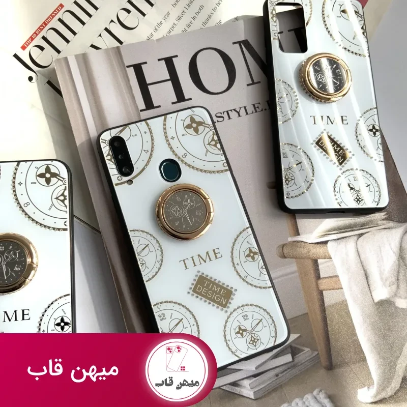 قاب موبایل سامسونگ ساعت آیینه نگین دار