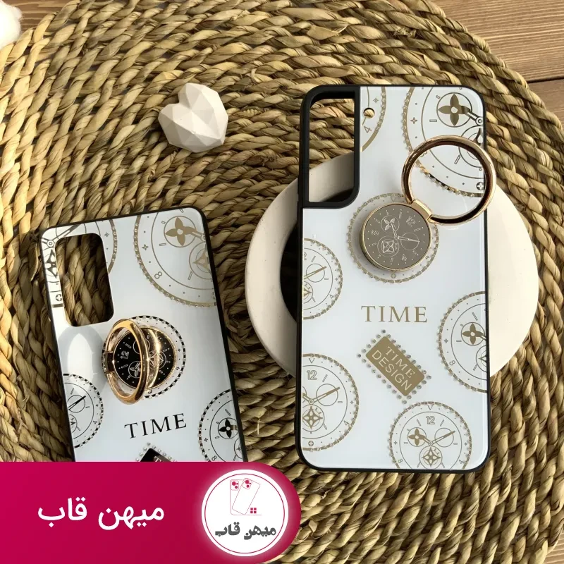 قاب موبایل سامسونگ ساعت آیینه نگین دار
