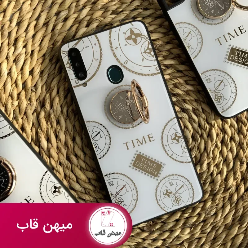 قاب موبایل سامسونگ ساعت آیینه نگین دار