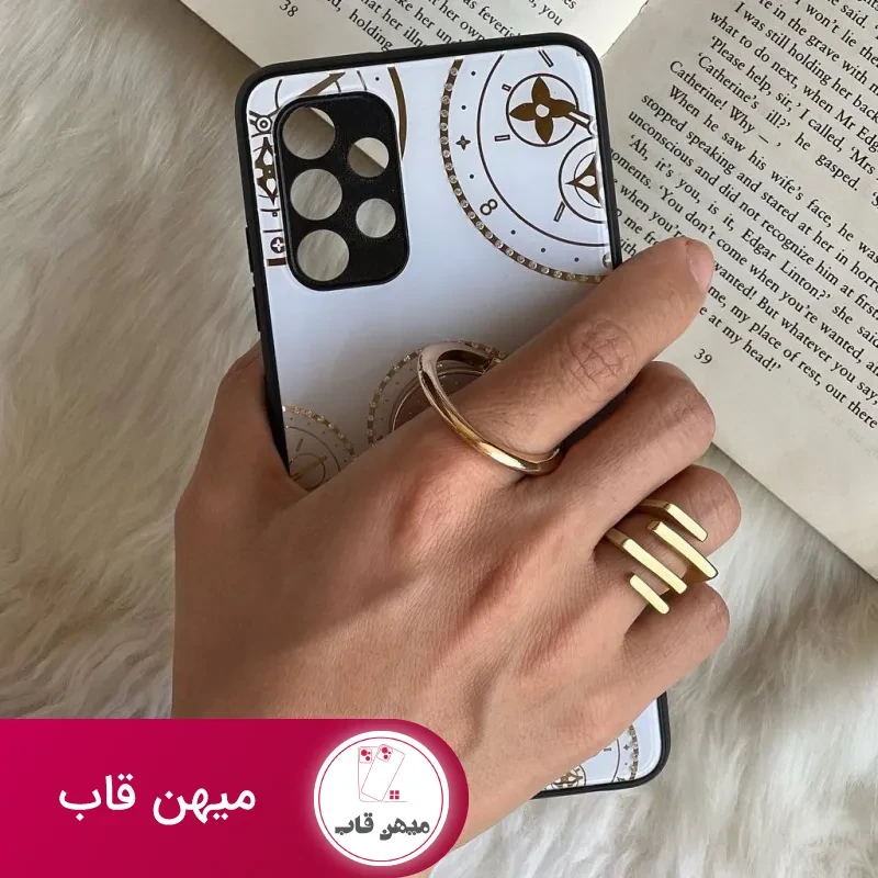 قاب موبایل سامسونگ ساعت آیینه نگین دار