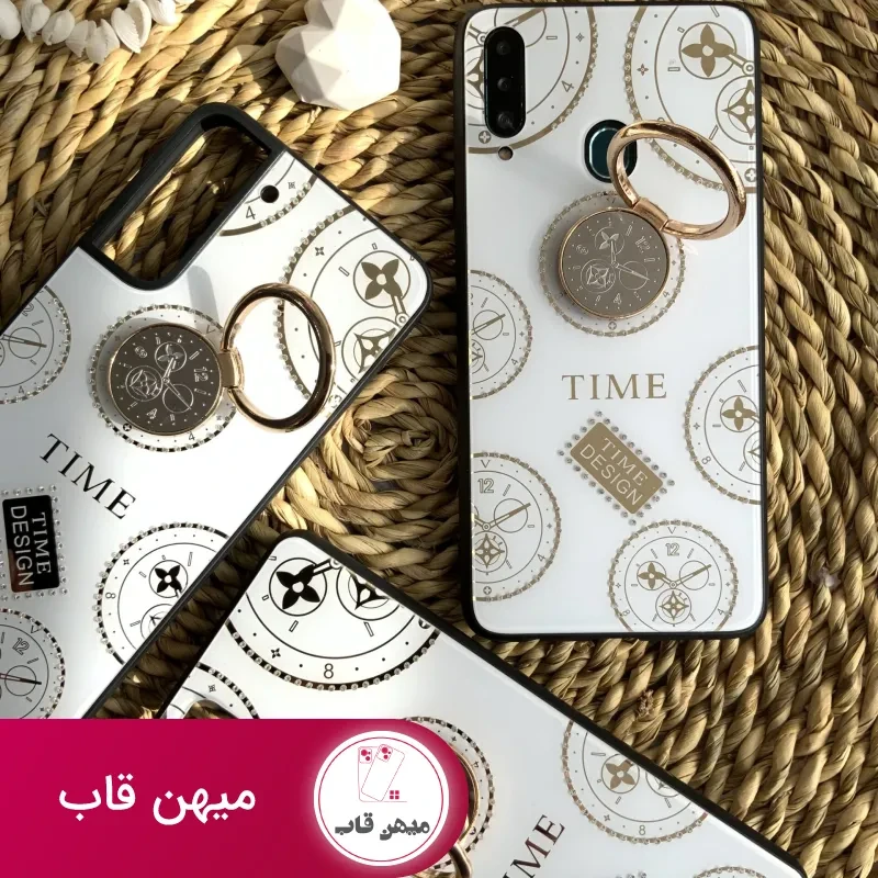 قاب موبایل سامسونگ ساعت آیینه نگین دار