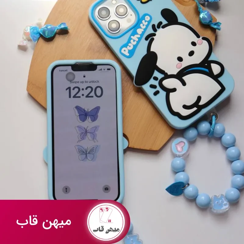 قاب موبایل آیفون سیلیکونی اسنوپی + بندست