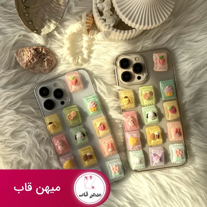 قاب موبایل آیفون عروسک برجسته اپوکسی