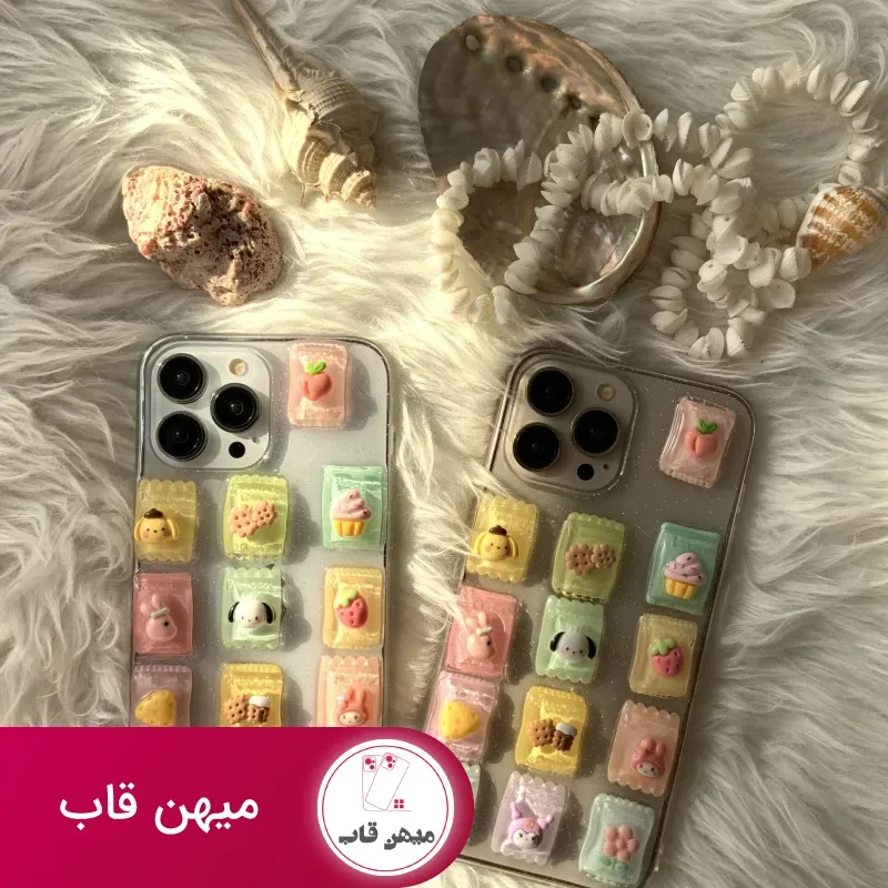 قاب موبایل آیفون عروسک برجسته اپوکسی