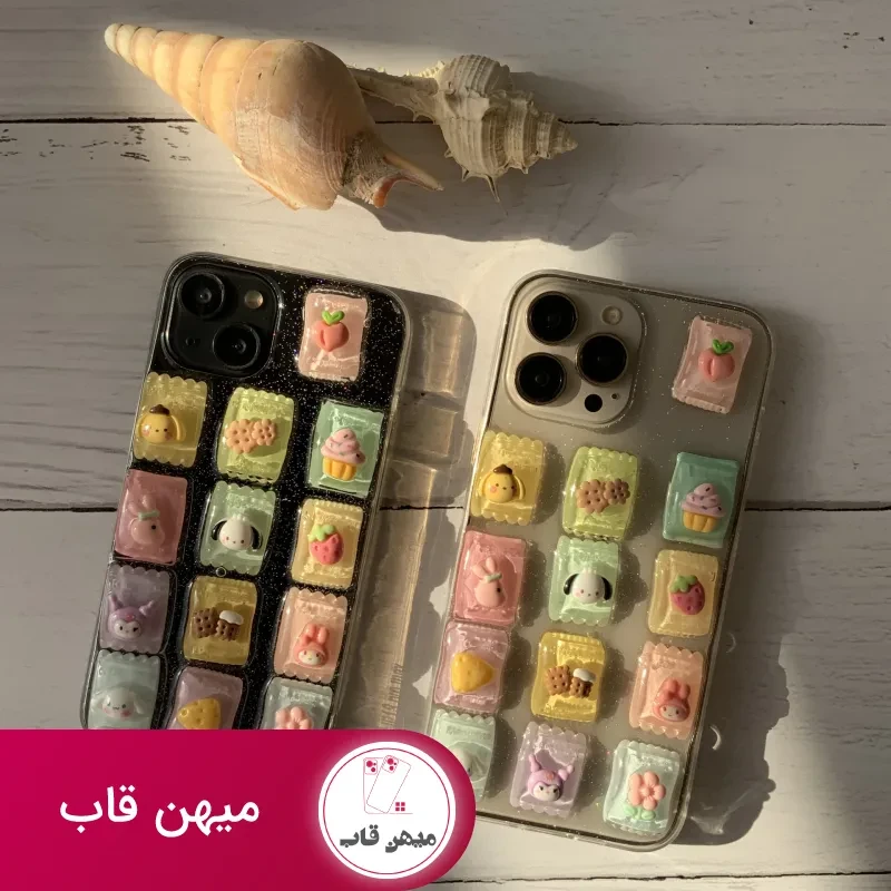 قاب موبایل آیفون عروسک برجسته اپوکسی