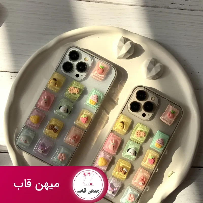 قاب موبایل آیفون عروسک برجسته اپوکسی