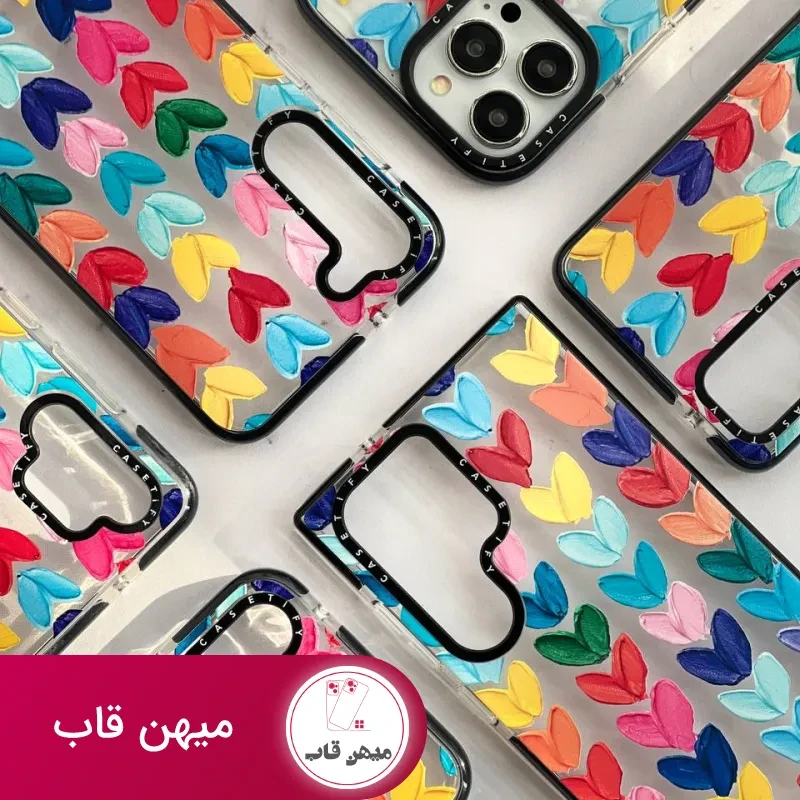 قاب موبایل سامسونگ پالت آبرنگی قلبی کستیفای