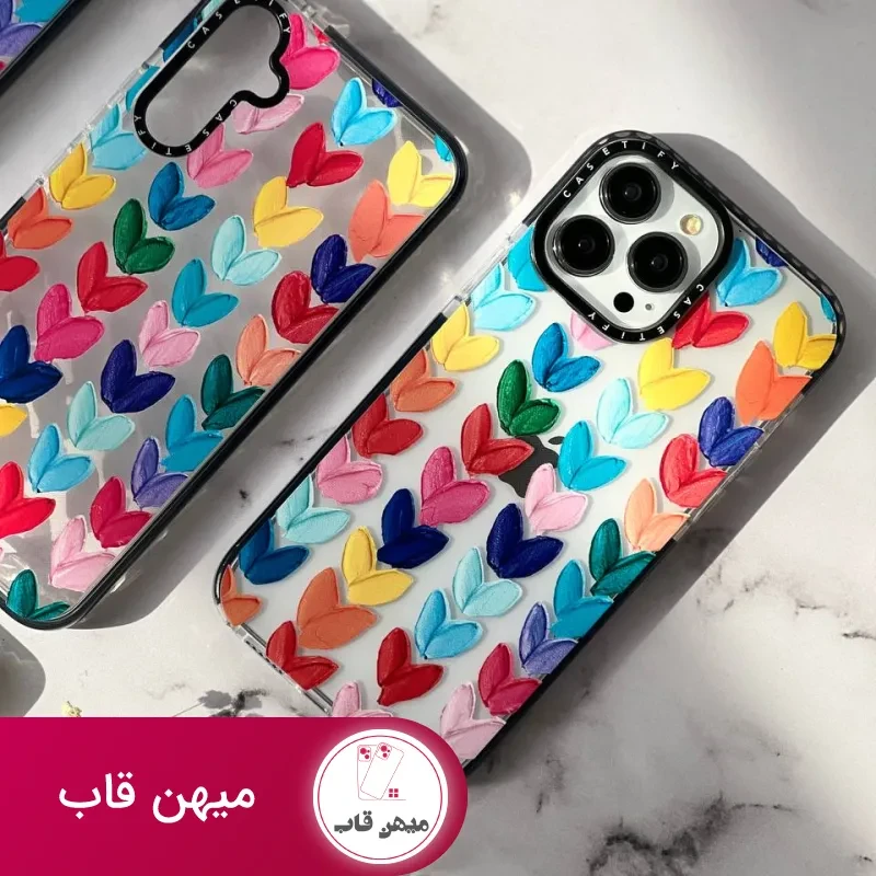 قاب موبایل سامسونگ پالت آبرنگی قلبی کستیفای