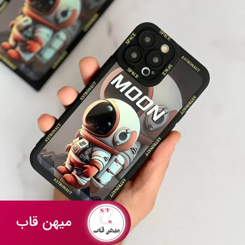 قاب موبایل سامسونگ فضانورد سیاره ی ماه محافظ لنزدار