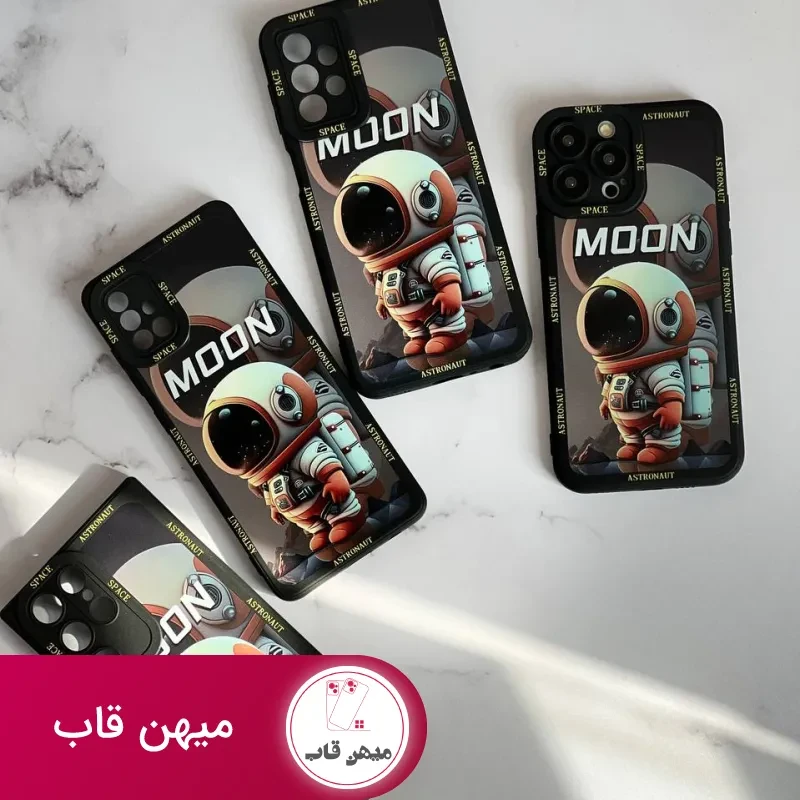 قاب موبایل آیفون فضانورد سیاره ی ماه محافظ لنزدار