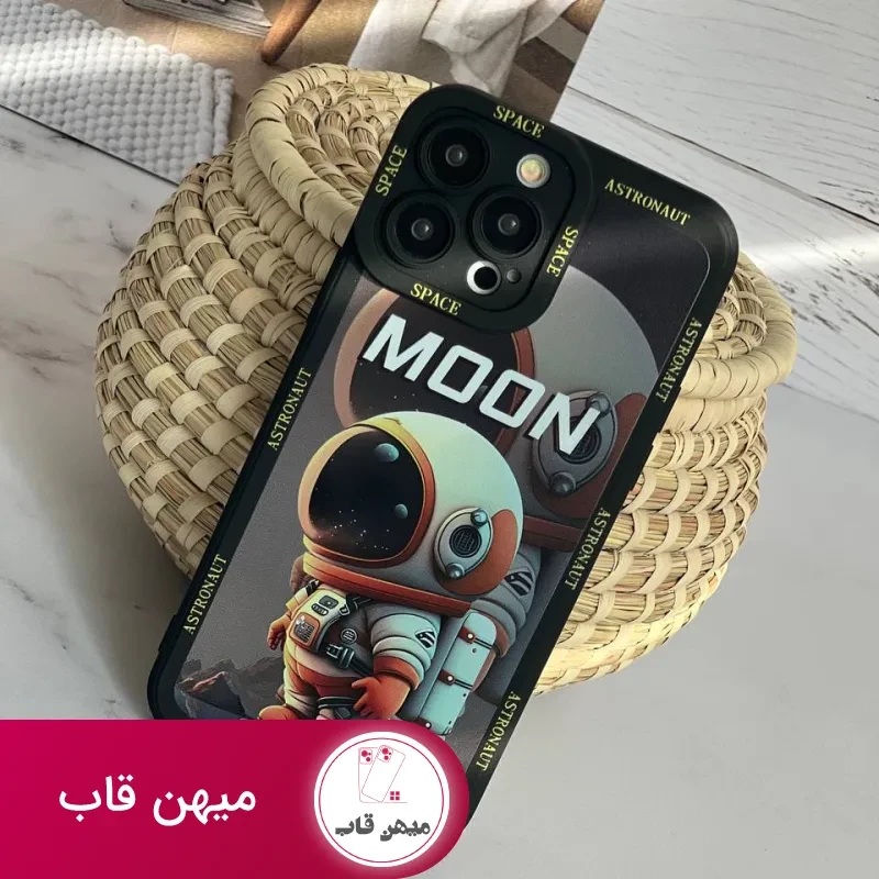 قاب موبایل آیفون فضانورد سیاره ی ماه محافظ لنزدار