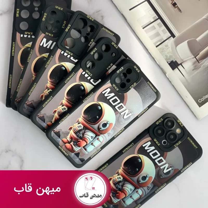 قاب موبایل آیفون فضانورد سیاره ی ماه محافظ لنزدار
