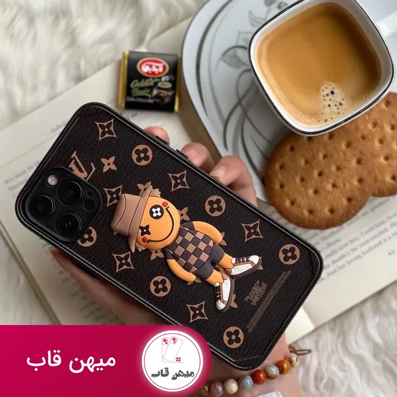 قاب موبایل آیفون آدمک برجسته لویی ویتون