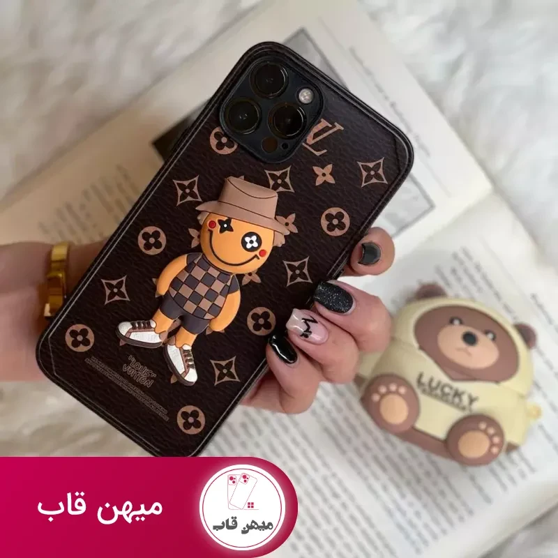 قاب موبایل آیفون آدمک برجسته لویی ویتون
