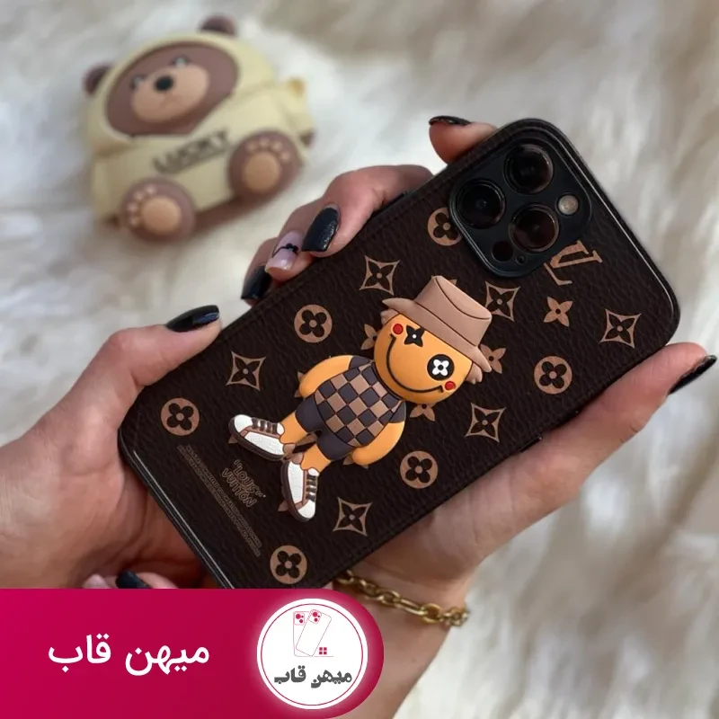 قاب موبایل آیفون آدمک برجسته لویی ویتون