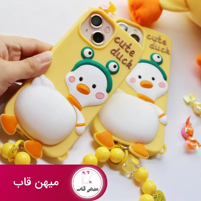 قاب موبایل آیفون جوجه اردک زشت + بندست