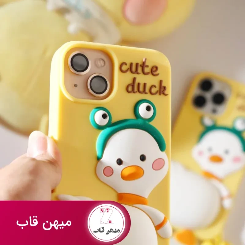 قاب موبایل آیفون جوجه اردک زشت + بندست
