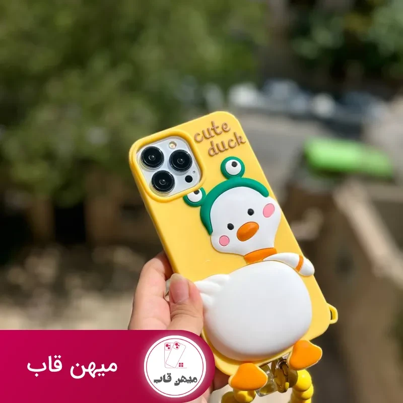 قاب موبایل آیفون جوجه اردک زشت + بندست
