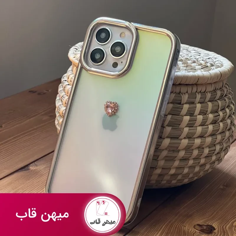 قاب موبایل آیفون کویین نگین دار هفت رنگ