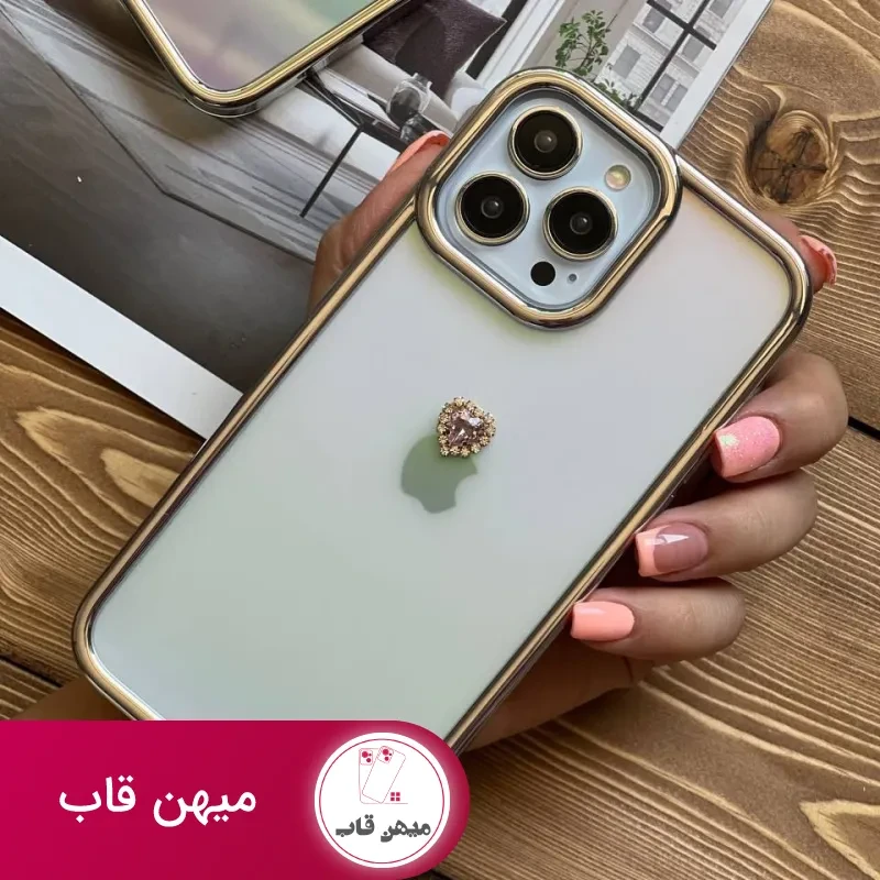 قاب موبایل آیفون کویین نگین دار هفت رنگ