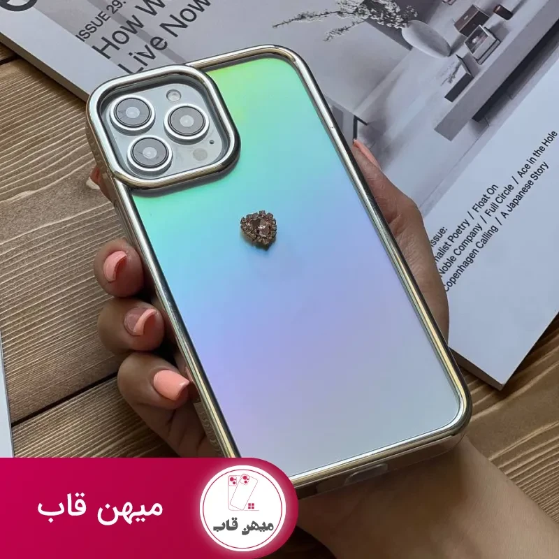 قاب موبایل آیفون کویین نگین دار هفت رنگ