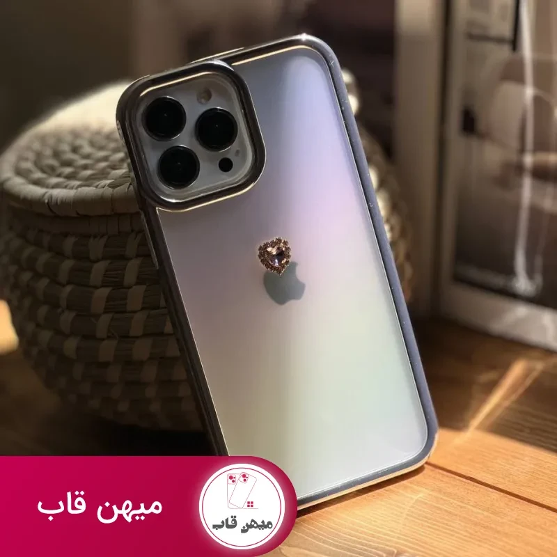 قاب موبایل آیفون کویین نگین دار هفت رنگ