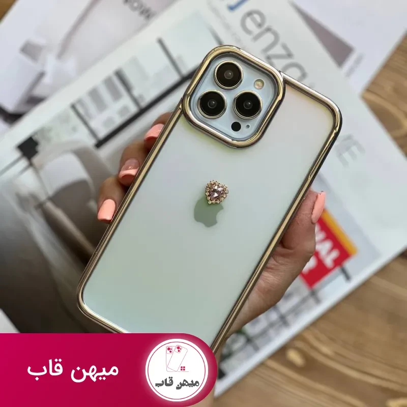قاب موبایل آیفون کویین نگین دار هفت رنگ