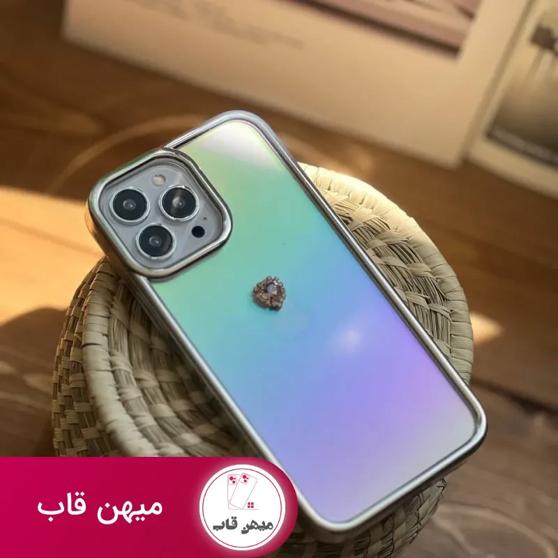 قاب موبایل آیفون کویین نگین دار هفت رنگ