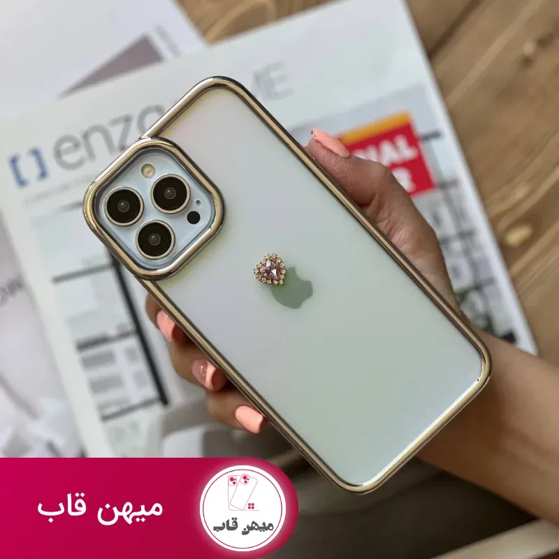 قاب موبایل آیفون کویین نگین دار هفت رنگ