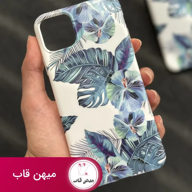 قاب موبایل آیفون برگ موز آبی