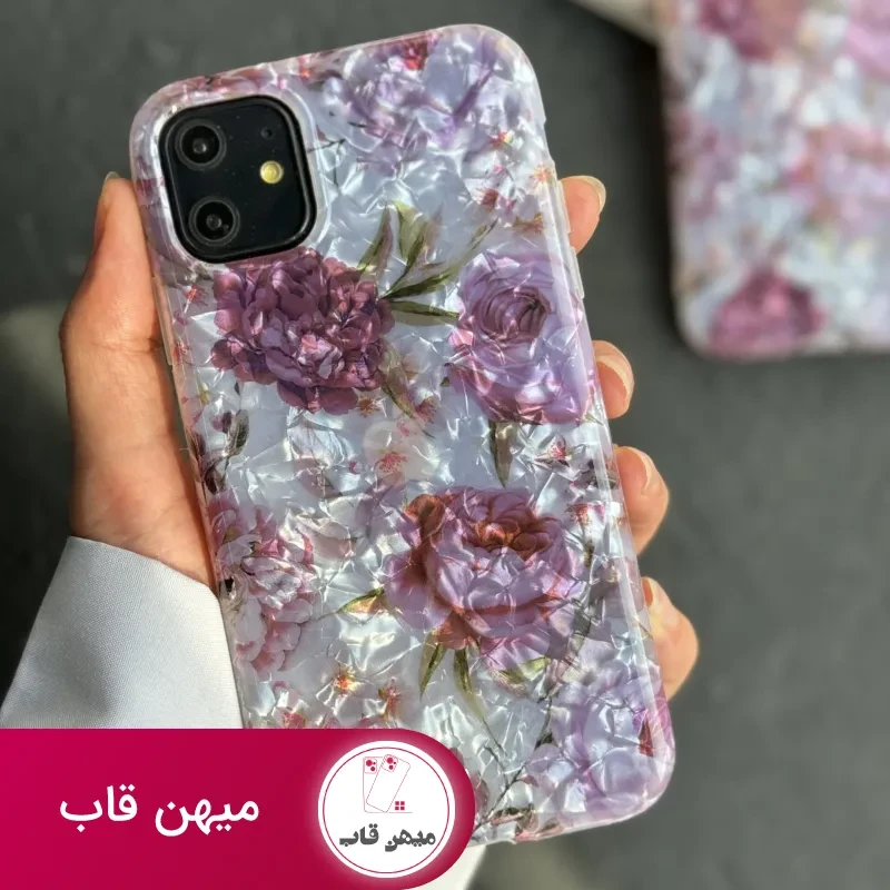 قاب موبایل آیفون گل رز