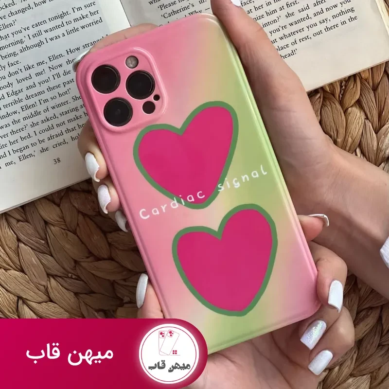 قاب موبایل آیفون قلب سرامیکی محافظ لنزدار