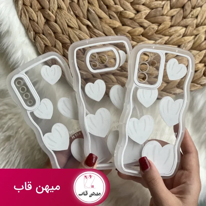 قاب موبایل شیائومی قلب یخی محافظ لنزدار