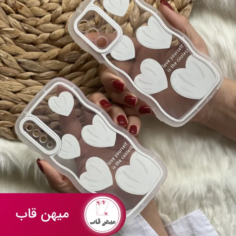 قاب موبایل شیائومی قلب یخی محافظ لنزدار