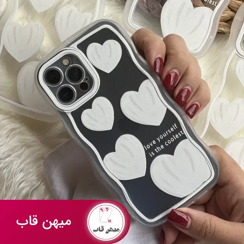 قاب موبایل سامسونگ قلب یخی محافظ لنزدار