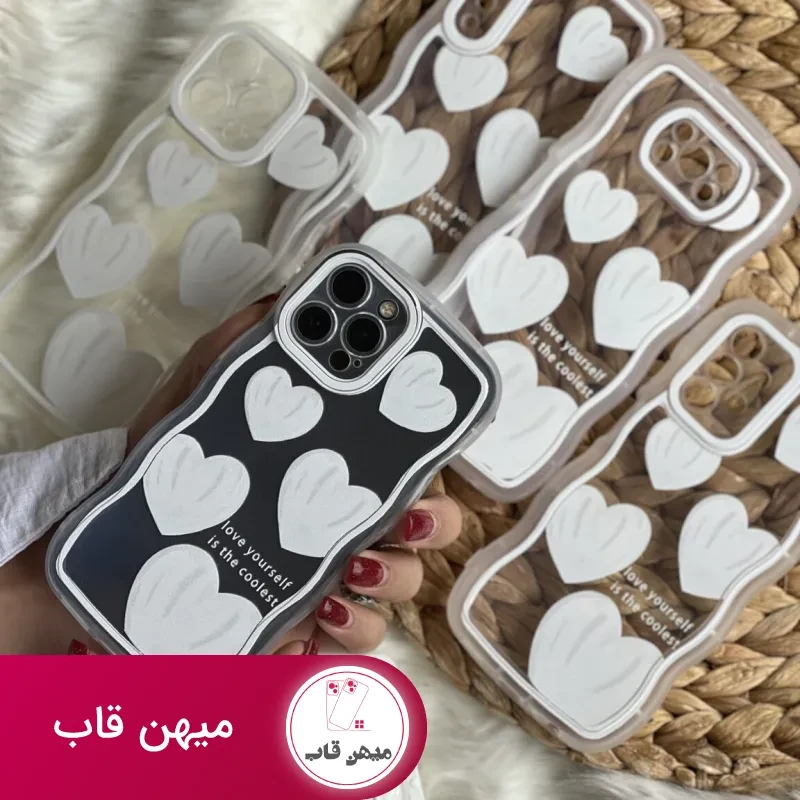 قاب موبایل آیفون قلب یخی محافظ لنزدار