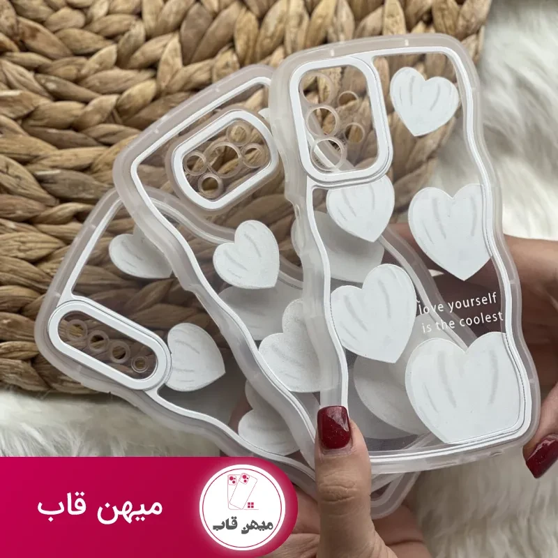 قاب موبایل آیفون قلب یخی محافظ لنزدار