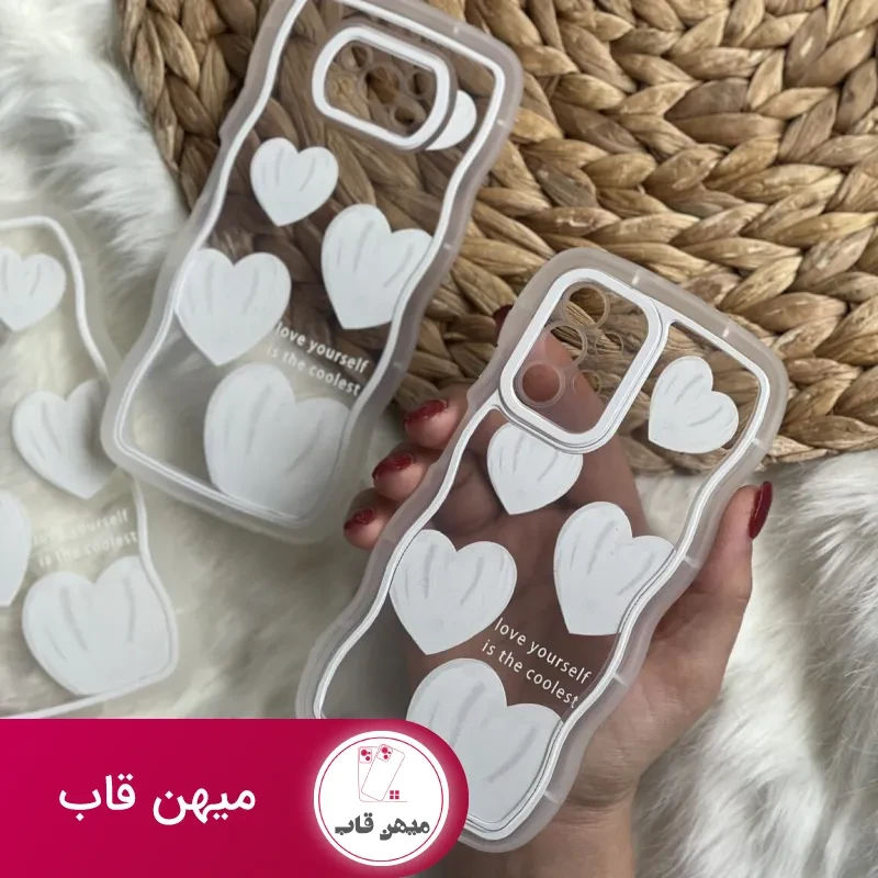 قاب موبایل آیفون قلب یخی محافظ لنزدار
