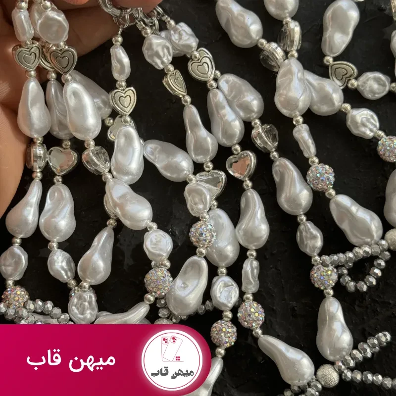 بند و آویز وایت پیرل پاپیون قلبی