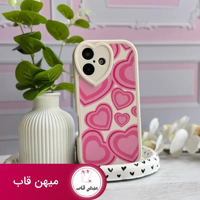 قاب قلب صورتی کبریتی