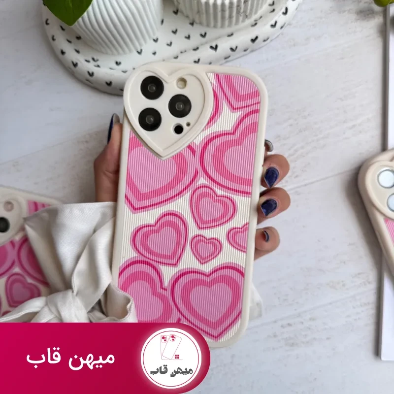 قاب قلب صورتی کبریتی